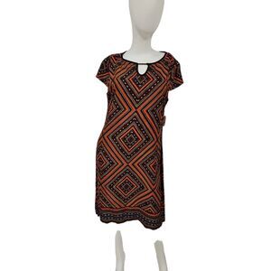 Signature Camryn NEW TAGS  Mod Print Shift Dress 14